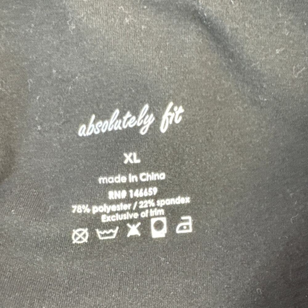 Absolutely Fit Yoga Pants Leggings Active Athleisure Pilates Lounge Black XL - Picture 4 of 8